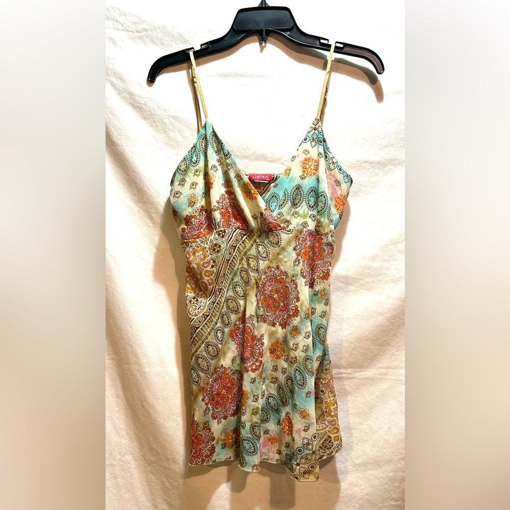 Lilian- Boho style lingerie in Teal, Orange and Cream